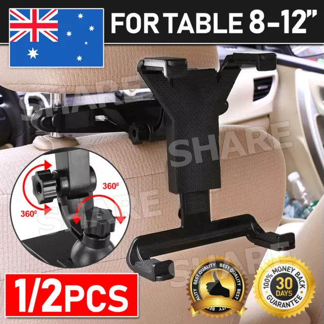 Adjustable Car Seat Headrest Mount Holder Stand For iPad Samsung Tablet 8-12"
