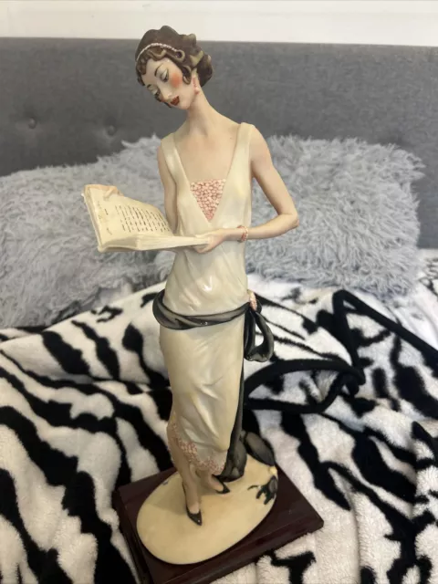 Giuseppe Armani Florence Sculpture of a Lady with Book