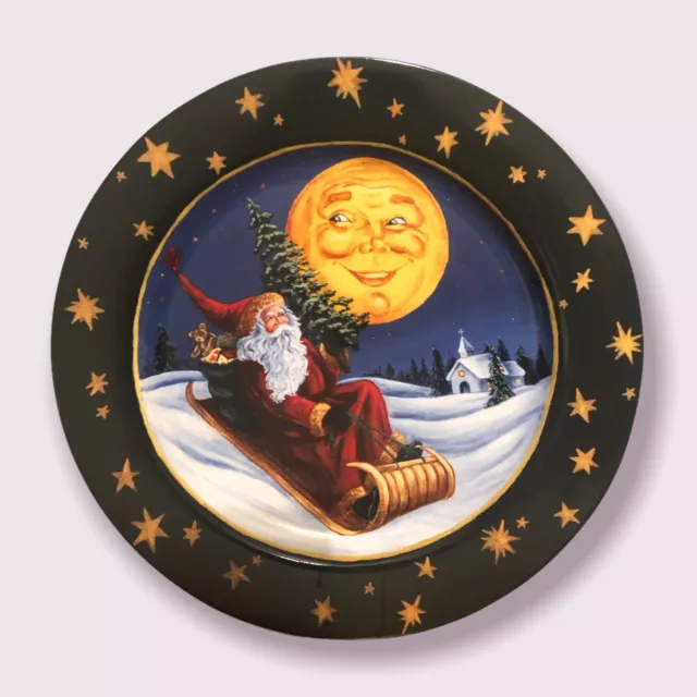 Pipka 2003 Number 762/1200 “Santa & The Christmas Moon” 13.5” Plate Design 11660