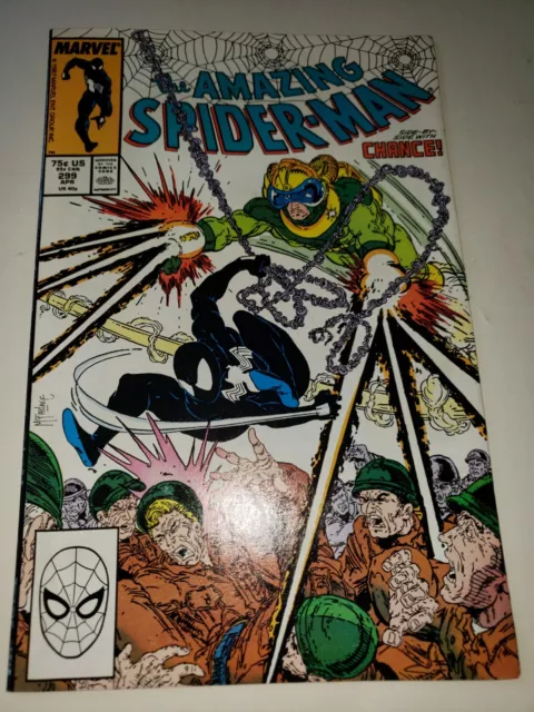 Amazing SpiderMan #299 Cameo App of Venom Mcfarlane Marvel 1988 NM white pages