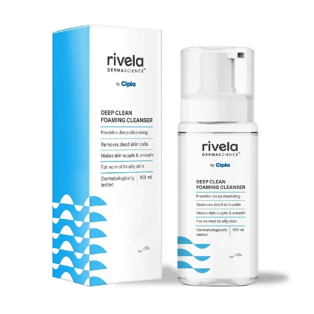 Rivela Dermascience Deep Clean Espuma Limpiador Facial Por Cipla 100ml Sin Envío