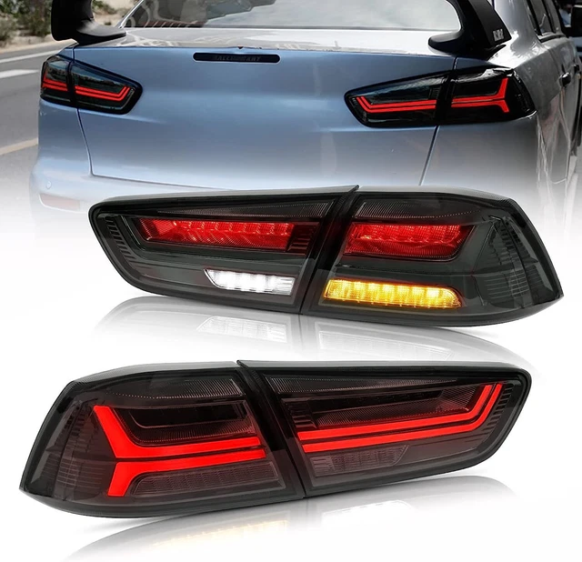 VLAND SMOKE LED Tail lights For 20082017 Mitsubishi Lancer EVO Sedan