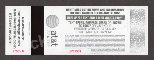 Klay Thompson AT&T CENTER DEBUT ROOKIE Spurs Warriors 1/4/2012 NBA Full Ticket 3