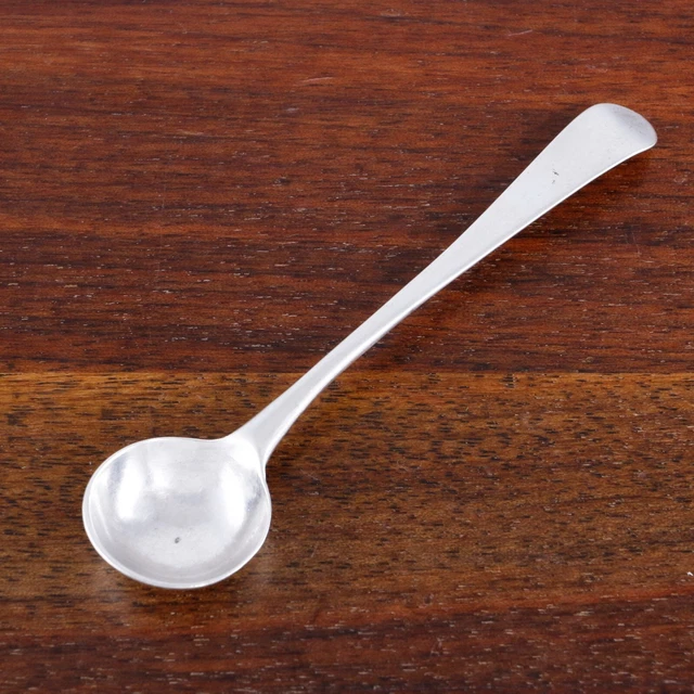 George Smith Ii English Sterling Silver Master Salt Condiment Spoon 1791
