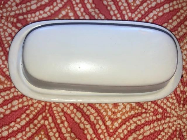 McCoy Butter Dish Base Stoneware White/Cream Made In USA #7013 Vintage