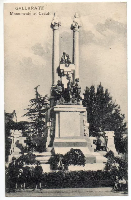 Cartolina Di Gallarate (Varese) Monumento Ai Caduti Animata 1925 Viaggiata