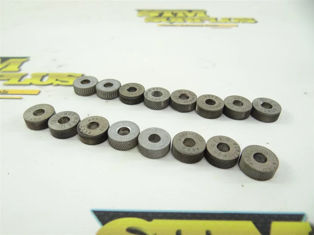 16 Assorted Hss Knurls 3/16" X 1/2" X 3/16" Id Form-Rol Reed Brown & Sharpe