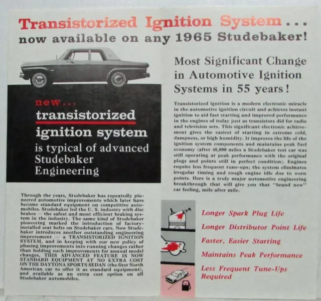 1965 Studebaker Amazing New Transistorized Ignition System Sales Folder 2