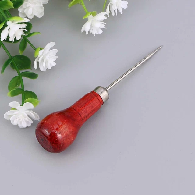 Herramientas profesionales de cuero mango de madera chal accesorios de costura chal para