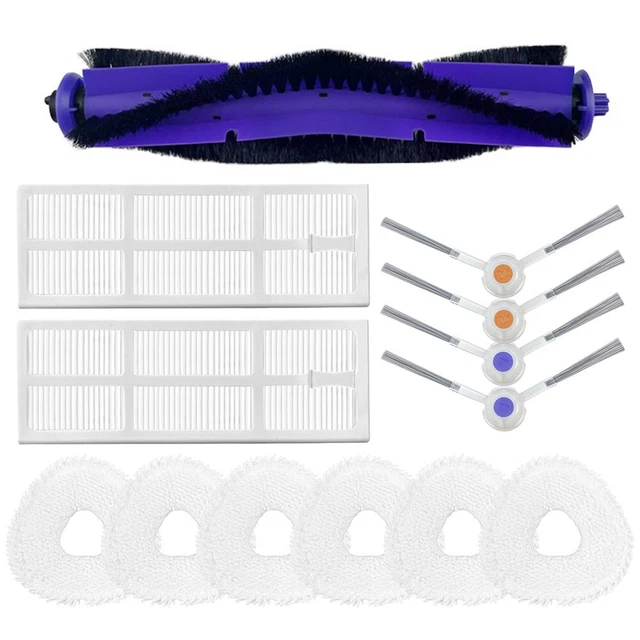 Kit Pièces De Rechange Pour Rowenta X-Clean 10 / Narwal S20 Pro - 2 Brosses Rotatives + 3 Filtres HEPA + 1 Brosse De Nettoyage - 5