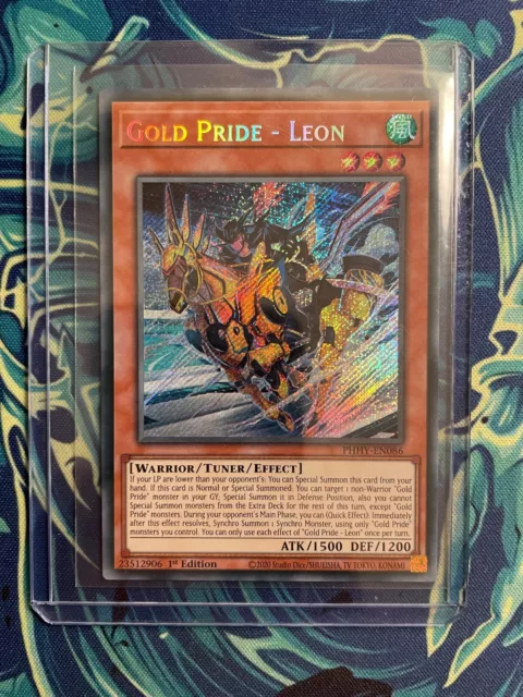 Yugioh!: Gold Pride - Leon (PHHY-EN086) Secret Rare/NM/1st Ed.