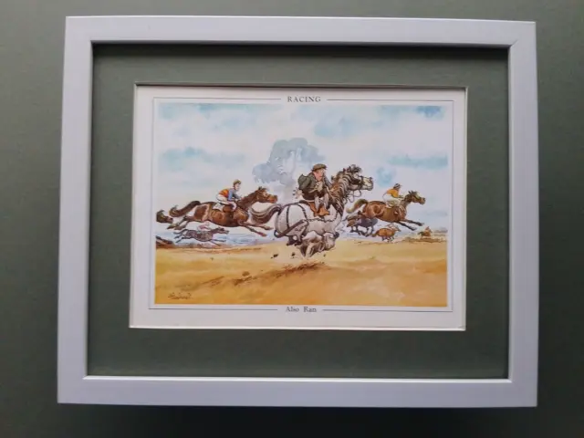 Norman Thelwell Horse Racing print 'Also Ran'  FRAMED