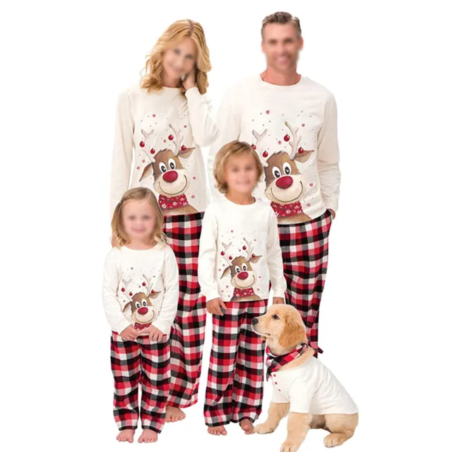 Set pigiami natalizi abbinati alla famiglia adulti bambini cani pigiami di Natale abiti da notte pigiami pigiami 3