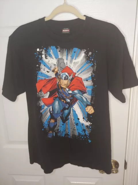 Y2k 2010 Marvel Comics Mighty Thor Graphic T-Shirt Black Men's Size XL