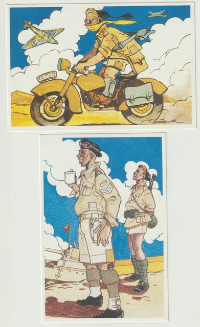 ITALIA - 2 cartoline MILITARIA IN EUROPA - Combattenti in Africa - 1993 - nvg-fg