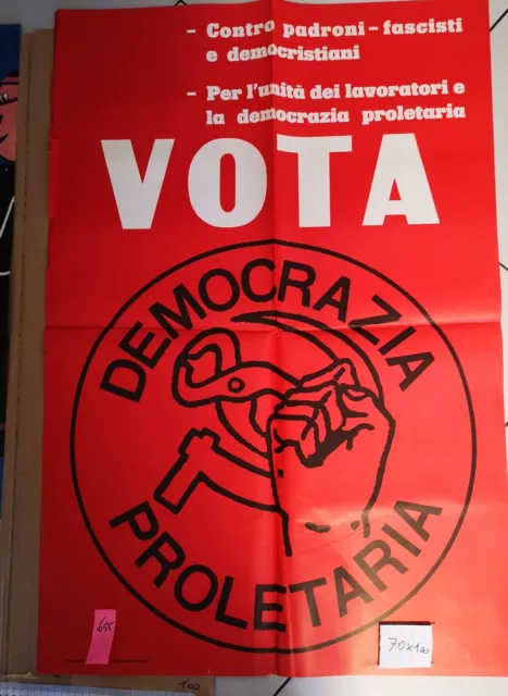 Manifesto politico vota democrazia proletaria contro padroni fascisti