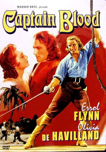 Captain Blood~(DVD, 2005)~1935 Warner Bros~Errol Flynn~Olivia De Havilland~RARE!