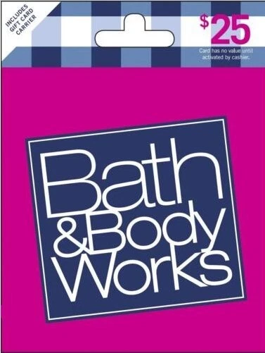 BATH BODY WORK GIFT CARD $25 w/Free Shipping