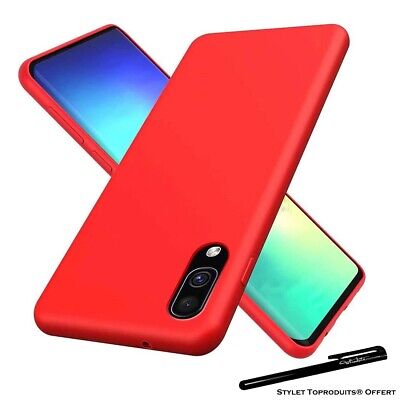 Coque silicone gel Rouge ultra mince pour Samsung Galaxy A10