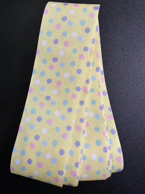 Easter Ribbon Lemon Polka dot Spring 3mx5cm ideal for Easter Bonnet Cake Ribbon