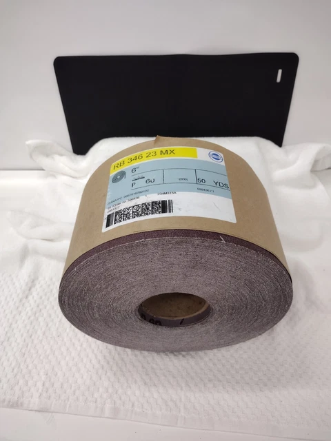 New, Herms RB 346 23 MX 6"x50yds P 60 Grit Flexible Cloth Sanding Belt
