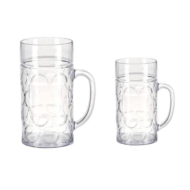 Unbreakable Plastic Beer Mug Bar Drinking Glasses Shatterproof Water Tumblers