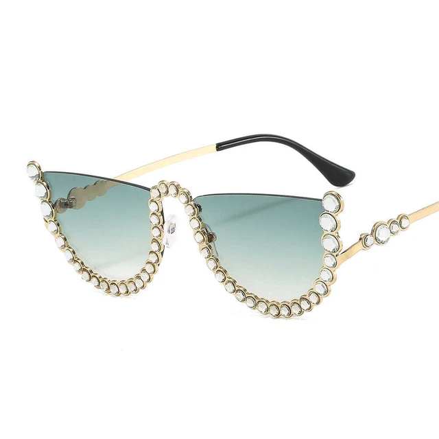 Ladies Gorgeous Diamond Fashion Metal Sunglasses summer photo shot  sunglasses