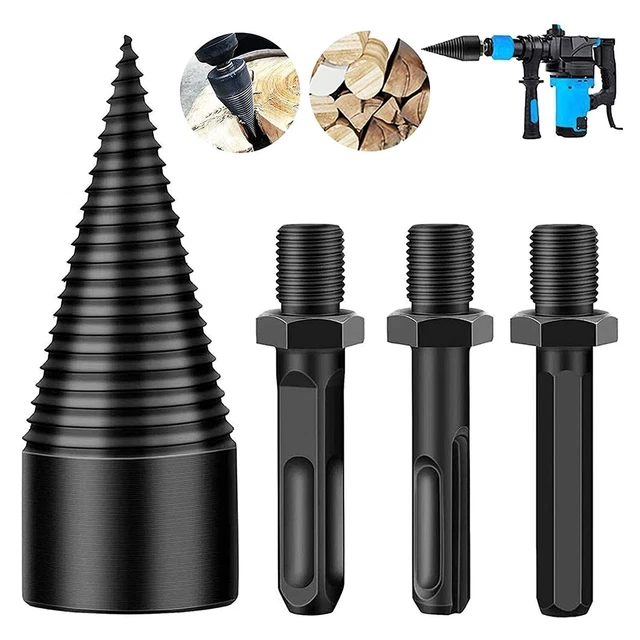4er set Holzspalter Kegelspalter Bohrer Drillkegel Spaltbohrer Für Bohrmaschine