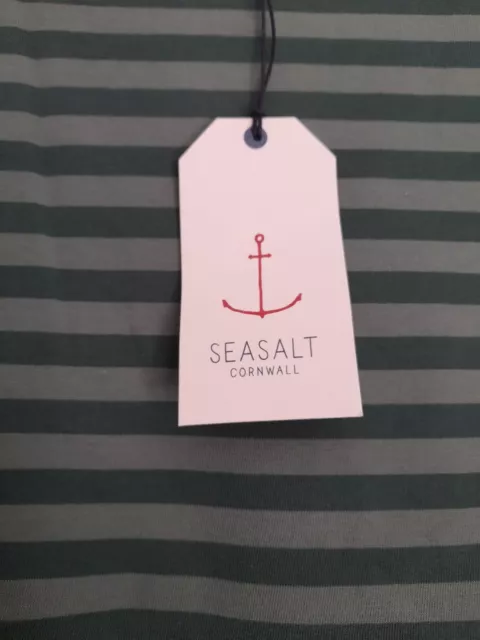 L@@K Nwt Seasalt Size 20 The Sailor Top Green Striped Organic Cotton T-Shirt 3