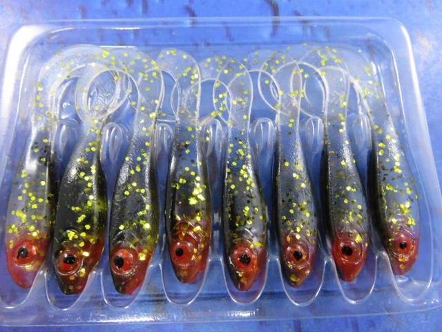 8 x Abu Garcia Svartzonker McPerch Curly 80mm Natural Lure for Pike Perch Bass