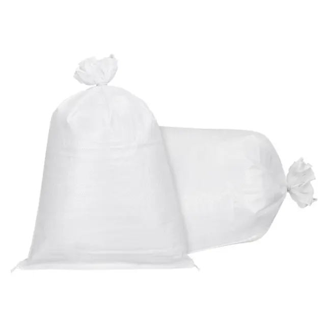 Sand Bags Empty White Woven Polypropylene 37.4 Inch x 21.7 Inch Pack of 5