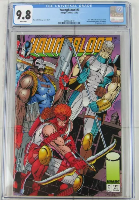 Youngblood #0 CGC 9.8 White Pages (1992) Image Comics Wraparound 2015033010