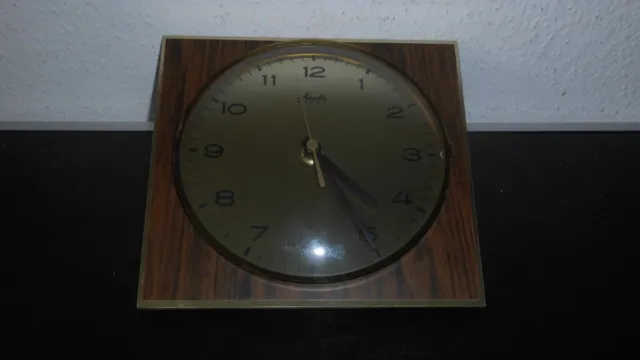 Alte Wanduhr von Mauthe Germany  60/70 er Jahre Vintage Uhr Uhren Electric Alt
