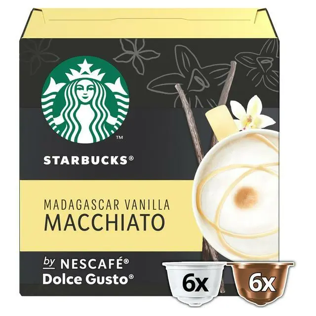 Starbucks Macchiato Madagascar Vanilla for the Nescafe Dolce Gusto 12 Pods