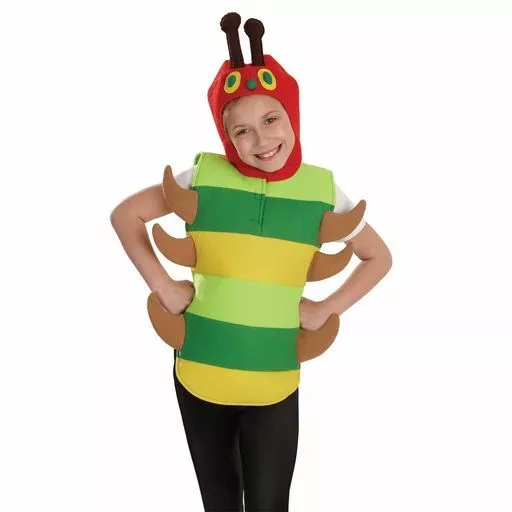Carino costume bruco bambini S - XL ragazzi ragazze insetti animali abito elegante
