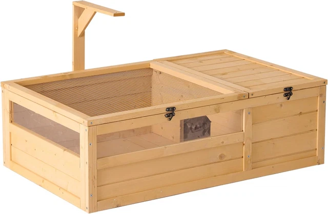 Wooden Tortoise House Large Tortoise, Indoor Tortoises Enclosure for Small Anima