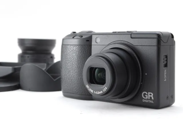 [Near MINT w/GH-1 & GW-1 ] Ricoh GR DIGITAL II 10.1 MP Digital Camera From JAPAN