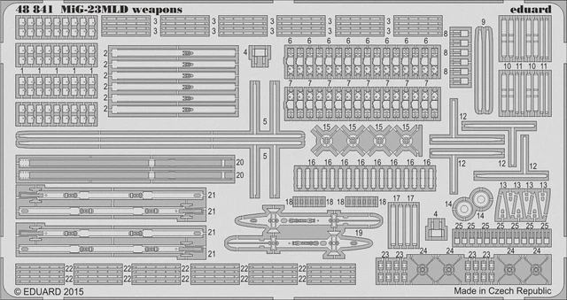 (EDP48841) - *** Eduard Photoetch 1:48 - MiG-23MLD Weapons (Trumpeter)