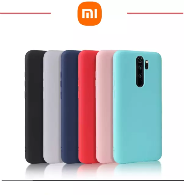 Cover per XIAOMI REDMI NOTE 8 PRO Silicone Custodia morbida + Pellicola Vetro