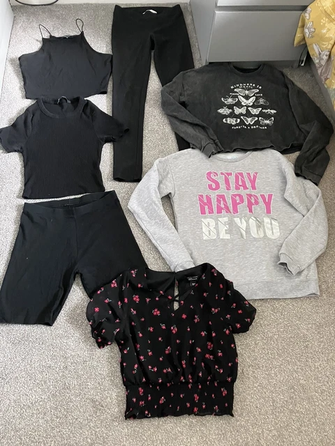 New Look H&M Primark Girls Bundle Tops Jeggings Age 12-13 Years