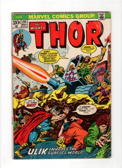 The Mighty Thor #211 (1973, Marvel Comics)