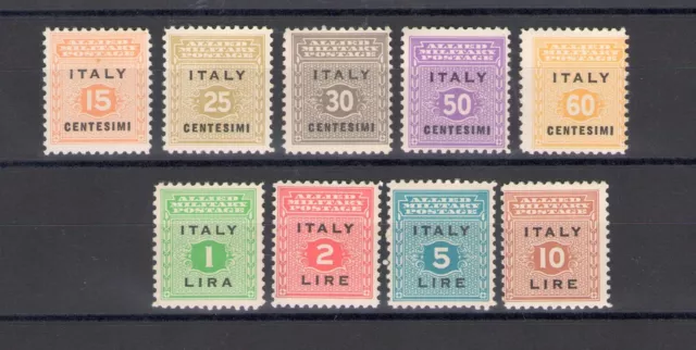 1943 Sicily, Angloamerican Occupation, n.1/9 , 9 Values MNH