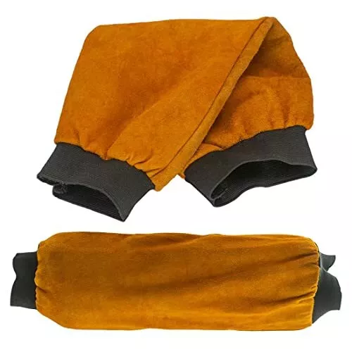 VIDAYA Leather Welding Work Sleeves for Men Welding Safety Arm Protection Sle...