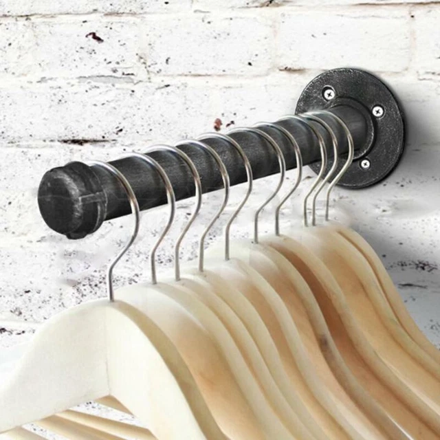 1pc Industrial Pipe Brackets Heavy Iron Wall Shelf Support Clothes Hanger UK