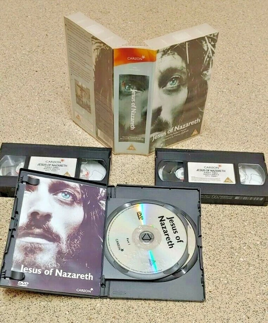 JESUS OF NAZARETH Robert Powell VHS x 2+DVD x 2 Original Release Great ...
