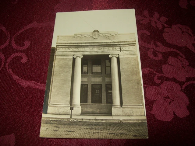 Early Rppc Mennonite Mutual Fire Insurance Building Newton Kansas Ks Postcard