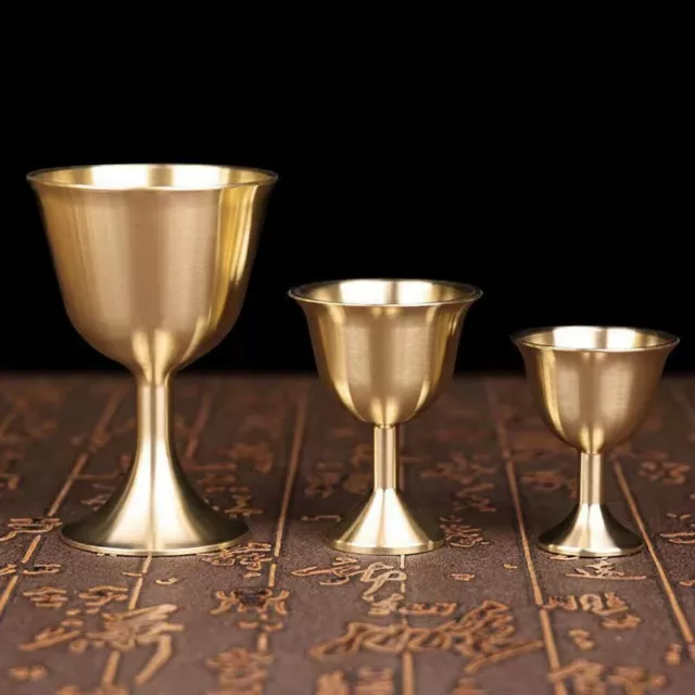 Brass Chalice Cup Wine Goblet Brass Drinking Beverage Tumbler Cups Lamp Holder