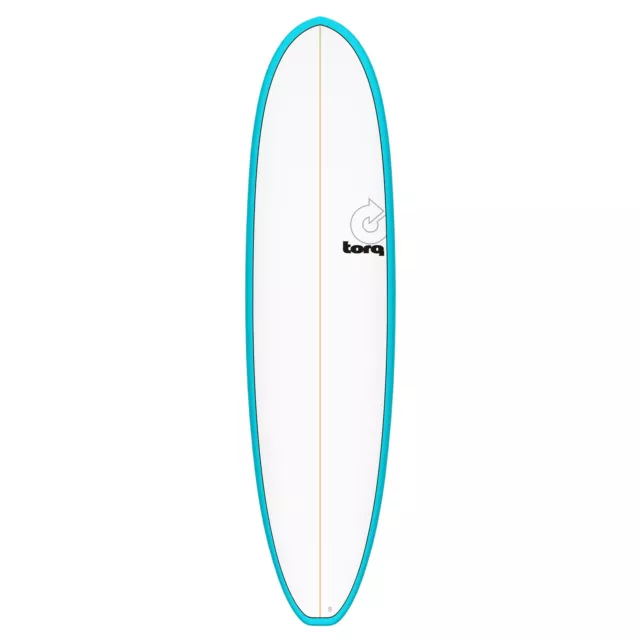 Surfboard TORQ Epoxy TET 7.4 V+ Funboard Blau Pinline
