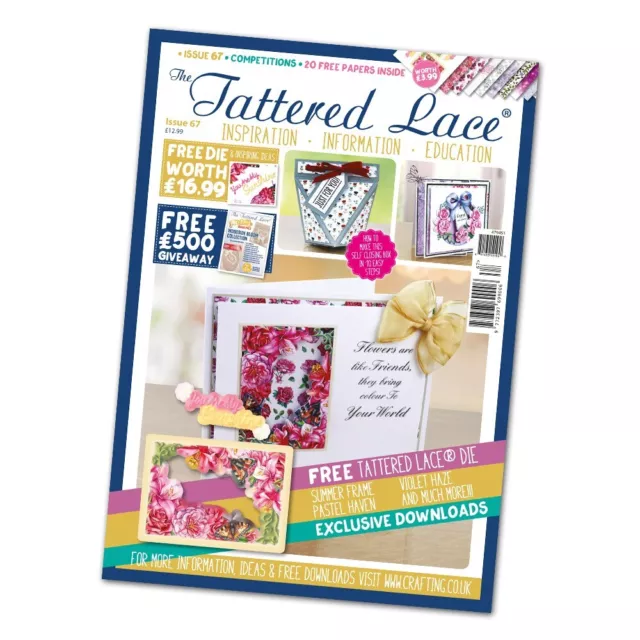 NEW Tattered Lace Issue 67 Magazine with FREE Summer Frame Die - CLEARANCE