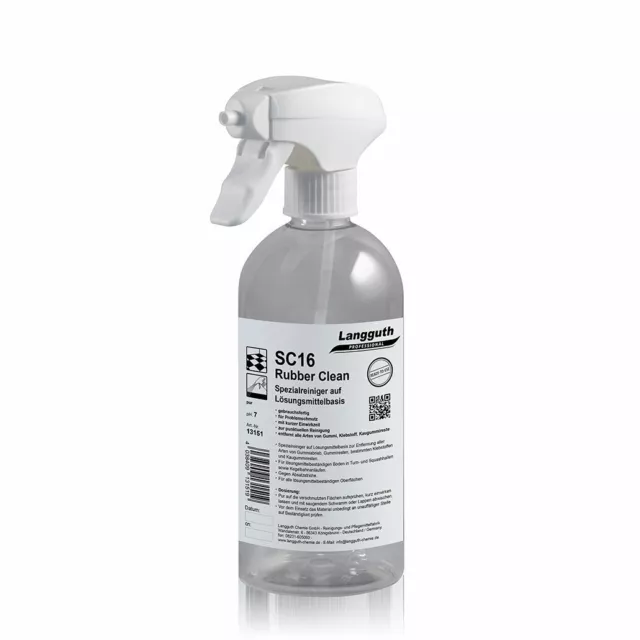 Langguth SC16 Rubber Clean 500 ml Spezialreiniger Lösemittelbasis Fleckentferner